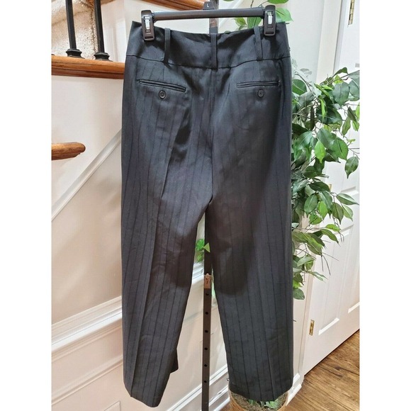 Larry Levine Women Black Polyester & Rayon Mid Rise Straight Legs Dress Pants 6 - Picture 6 of 12
